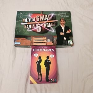 Codenames game + Are you Smarter Than A 5th Grader Game Lot